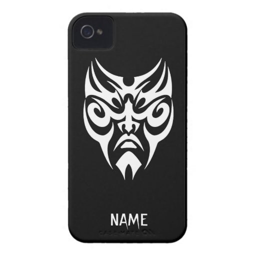 Kall enkel elegant stam- klassikersvartvit iPhone 4 Case-Mate fodraler