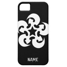 Kall enkel elegant stam- klassikersvartvit iPhone 5 hud
