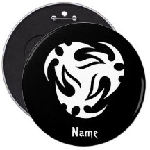 Kall enkel elegant stam- klassikersvartvit pins