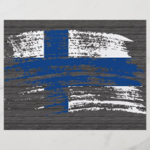 Kall finlandssvensk flaggadesign full färg flygblad