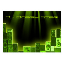 kall grön laser-visitkort för dj