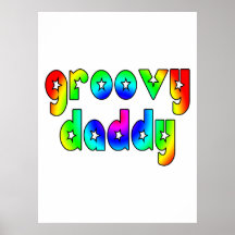 Kall Groovy pappa för fars dag- & höftpapporfödels Affisch