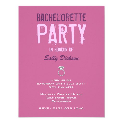 Kall inbjudan för diamantringBachelorette party