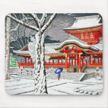 Kall insnöad iwashimizuhachimanrelikskrin kyoto musmattor