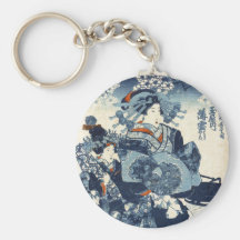 Kall japansk konst för rulla för vintageukiyo-egei nyckelringar