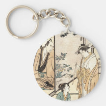 Kall japansk rulla för vintageukiyo-egeisha nyckel ringar