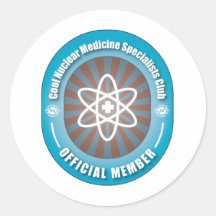 Kall kärn- medicinspecialistklubb rund klistermärke