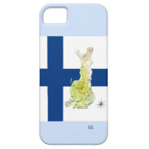 Kall karta fodral av för Finland och flaggaiPhone  iPhone 5 Cases