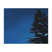 Kall November natt Sträckta Canvas Tryck