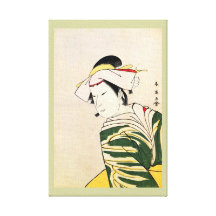 Kall orientalisk japansk konst för klassikergeisha sträckt canvastryck