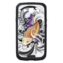 Kall orientalisk tatuering för Koi Carpskalle Galaxy S3 Fodraler