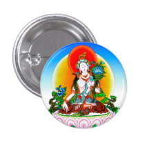 Kall orientalisk tibetan thangkavitTara tatuering Knappar