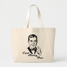 Kall Retro berättelseBro vintage Tote Bags