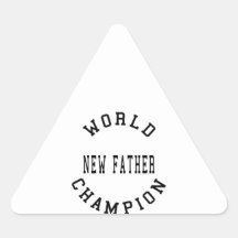 Kall Retro pappor: Världsmästareny pappa Triangle Sticker