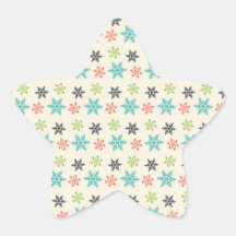 Kall Retro snöflingor för julhelgdagpastell Klistermärken