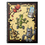 Kall robotligaanteckningsbok anteckningsböcker