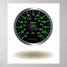 Kall SpeedometerEmblem Affisch