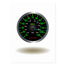 Kall SpeedometerEmblem Vykort