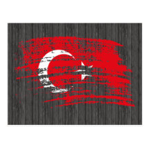 Kall turkisk flaggadesign vykort