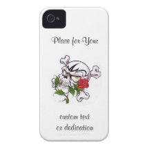 Kalla ben för skalle för tecknadtatueringsymbol st iPhone 4 cover