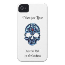 Kalla blått för tecknadtatueringsymbol belägger me Case-Mate iPhone 4 fodral