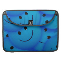 Kalla lyckliga blåttsmiley face för roligt MacBook pro sleeves