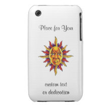 Kalla spiken för ansikte för sol för tecknadtatuer iPhone 3 cases