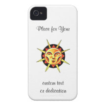 Kallt ansikte för solen för tecknadtatueringsymbol Case-Mate iPhone 4 cases