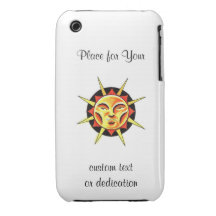 Kallt ansikte för solen för tecknadtatueringsymbol iPhone 3 fodral