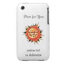 Kallt ansikte för solen för tecknadtatueringsymbol iPhone 3 skydd