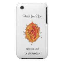 Kallt ansikte för solen för tecknadtatueringsymbol iPhone 3 case