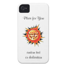 Kallt ansikte för solen för tecknadtatueringsymbol Case-Mate iPhone 4 cases