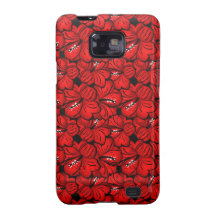 Kallt rött blommaSamsung fodral Samsung Galaxy S2 Fodral