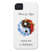 Kallt vatten för tecknadtatueringsymbolet avfyrar  iPhone 4 case