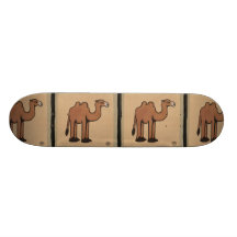 Kamel - färgrik antikvarisk bokillustration anpassad skate board