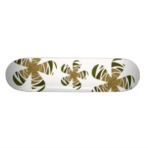 Kamouflage virvlad runt Retro blommaSkateboard
