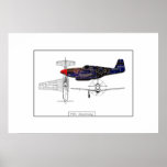 Kämpe för Mustang P51 Print