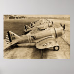 Kämpen för världskrig II hyvlar Severski P-35s Posters