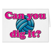 Kan du gräva det? Volleyboll! Hälsningskort