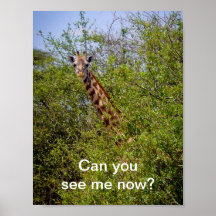 Kan du se min nu giraff posters