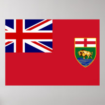 Kanada Manitoba flagga Affisch
