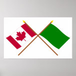 Kanada och Libyen korsad flaggor Affischer