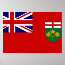 Kanada Ontario flagga Affisch