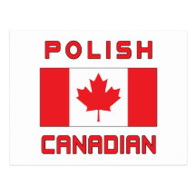 Kanada polsk kanadensisk flagga vykort