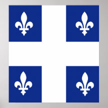 Kanada Quebec högkvalitativ flagga Posters