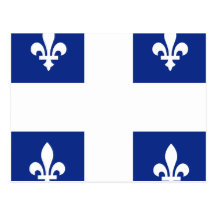 Kanada Quebec högkvalitativ flagga Vykort