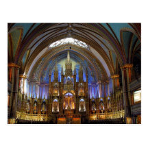 Kanada Quebec, Montreal. Insida av Notre 2 Vykort