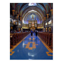 Kanada Quebec, Montreal. Insida av Notre 3 Vykort