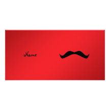 Känd mustasch för personlig fotokort mall