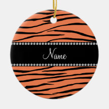 Känd orange zebra ränder för personlig jul dekorationer